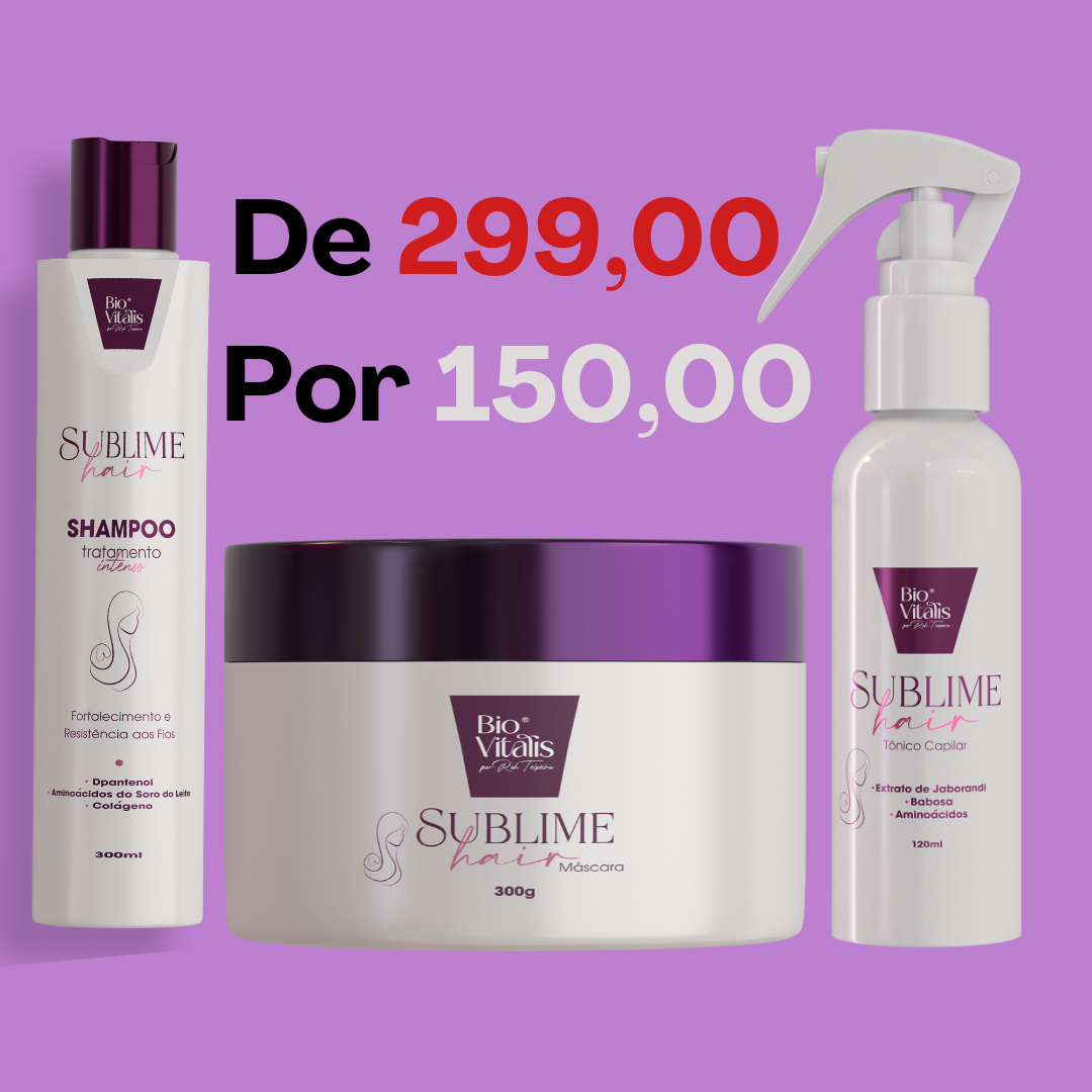 Kit Sublime Hair com Biotina e Colágeno – Fortaleça Seus Fios